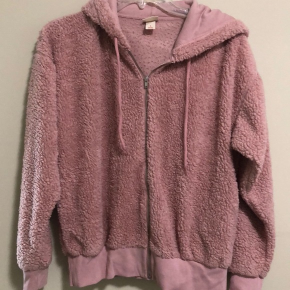 Mossimo Supply Co. Jackets & Blazers - Mossimo  Fuzzy Hoodie Jacket SZ S EUC